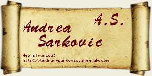 Andrea Šarković vizit kartica